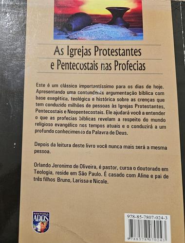 Livro As Igrejas Protestantes E Pentecostais Nas Profecias