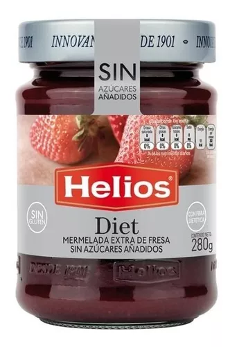 Mermelada Helios Sin Azúcar Fruta 60% De España Con Amor