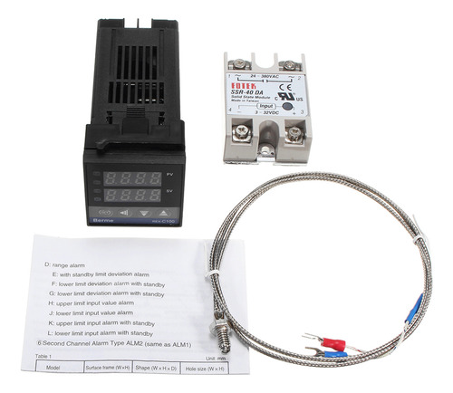 Controlador De Temperatura Rex-c100 Lcd Pid.termopar.+ S