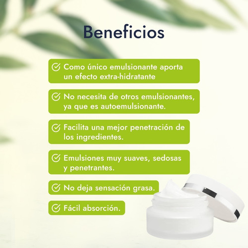 Imagen 3 de 9 de Olivem 1000, 250 G Autoemulsificante Cosmético Cosmos