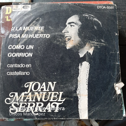 Simple Sobre Joan Manuel Serrat En Castellano Odeon Pops C24