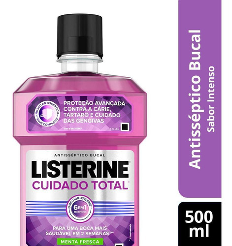 Antisséptico Bucal Listerine Cuidado Total Zero 500ml