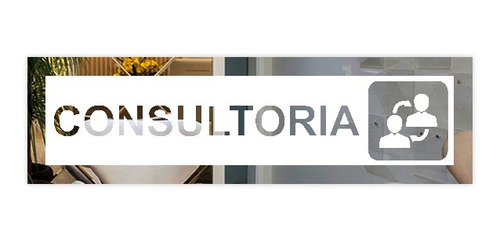 Placa Sinalização Consultoria Em Espelho Modelo Si9ab