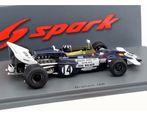 1/43 Spark Graham Hill Lotus 72c Cosworth F1 1970 Mexico Gp Azul-escuro