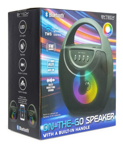 Bocina Bluetooth Portátil Fm Radio ,luces Led Original Nueva