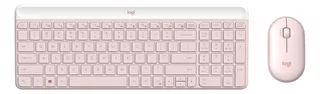 Teclado Logitech + Mouse Mk470 Wireless Slim Usb Rose Color del mouse Rosa Color del teclado Rosa