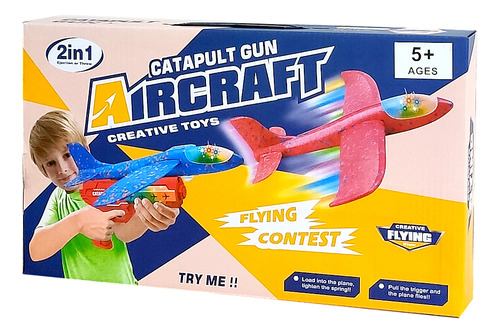 Arminha Lançador De Aviões Com Aviãozinho Planador Com Luz