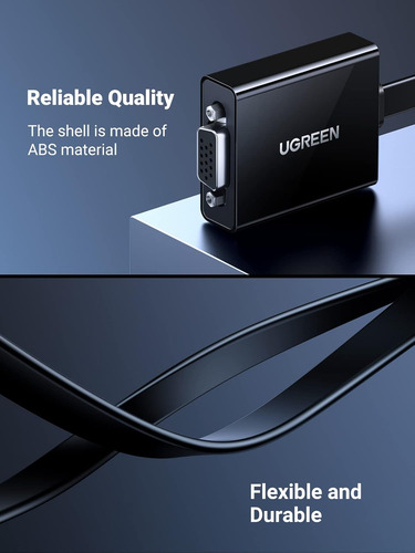 Ugreen Active Hdmi To Vga Adapter With 3.5mm Audio Jack H...