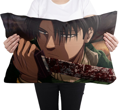 Cojin Almohada Shingeki No Kyojin Levi Anime Diseño Arte