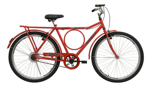 Bicicleta Aro 26 Athor Executiva Tipo Barra Circular V-brake Cor Vermelho