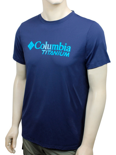 Camiseta Neblina Titanium Burs Azul Marinho G - Columbia