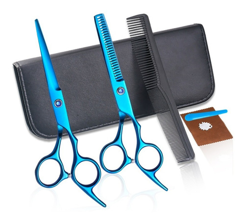 Set Tijera Filo Navaja+esculpidora+estuche Y Acsesorios