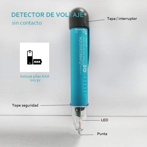 Imagen 2 de 4 de Detector Voltaje Inductivo Sonido Luminoso Buscapolo Sica