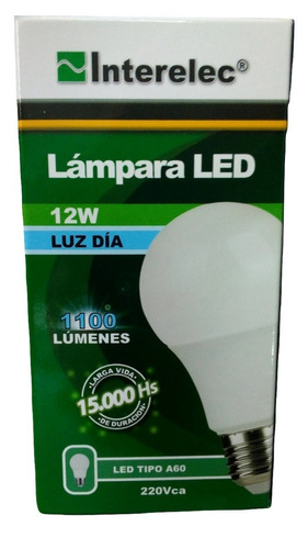 Lampara Led 12w 13w E27 Pack X 50u 220 Fria 15000h Interelec