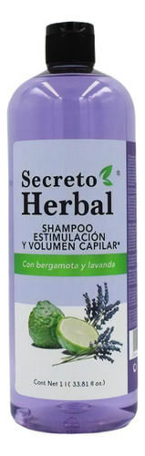  Shampoo Secreto Herbal Bergamota Y Lavanda Volumen Capilar 1L