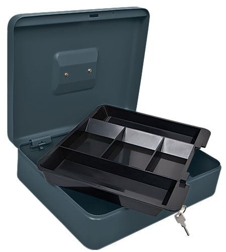 Caja Caudales Negra Con Bandeja 90x300x240mm Hermex Cadi-30