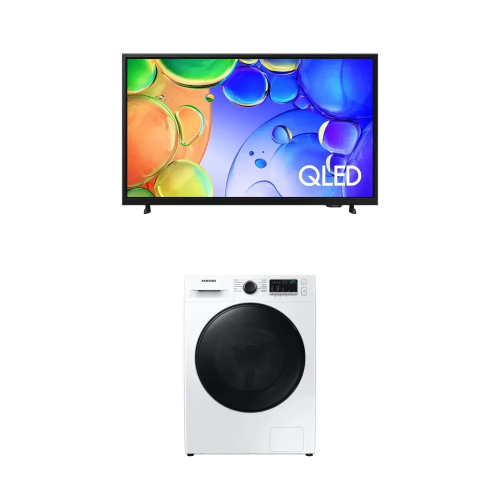 Lavadora 11kgs WW11T 127V + Smart TV 43" QLED Full HD
