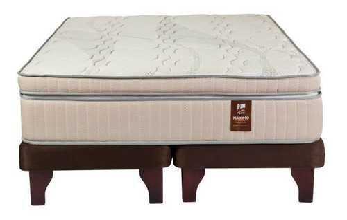 Sommier Europea Flex Support máximo cobre  2 plazas de  200cmx150cm chocolate con base dividida