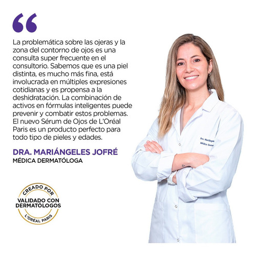 Imagen 9 de 10 de Ácido Hialurónico Sérum de Ojos L'Oréal Paris Revitalift día/noche para piel normal de 20mL