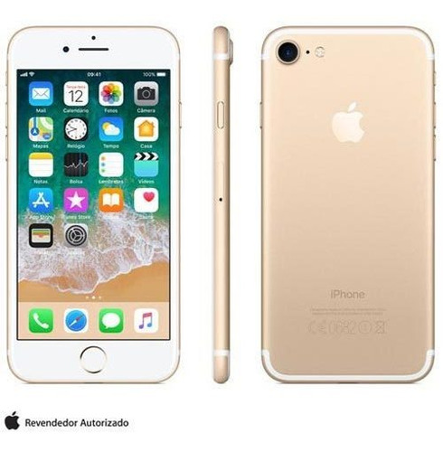 iPhone 7 Dourado Tela 4,7  4g 32 Gb Câmera 12 Mp Mn902br/a
