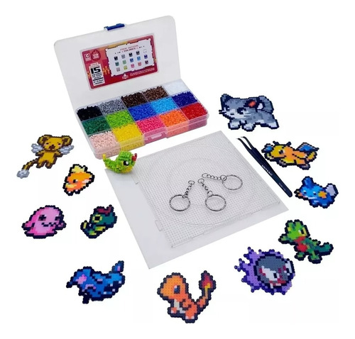 Pack 5mm Hama/perler/arktal Beads 15 Colores + Accesorios