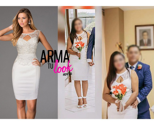 Vestido Paola Civil Novia Blanco Encaje Arma Tu Look