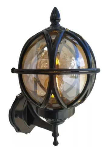 Farol Negro Base E27  Forma Circular