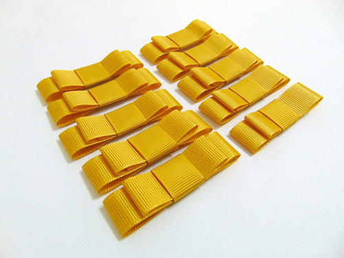 Imagem 5 de 8 de 140 Laços Duplo Gorgurão Nº3 15mm Com Fitas
