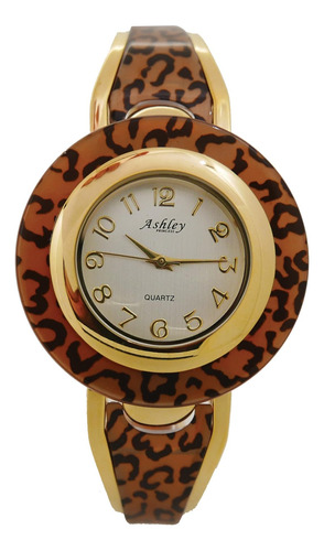 Reloj Pulsera Ashley Princess Leopard Con Estampado Animal E
