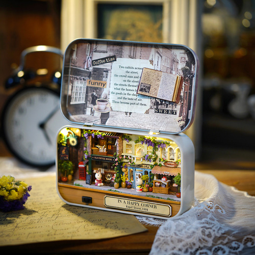 Caja De Rompecabezas Con Forma De Casa De Muñecas En Miniatu