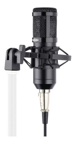 Micrófono Steren MIC-650 Condensador Cardioide color negro