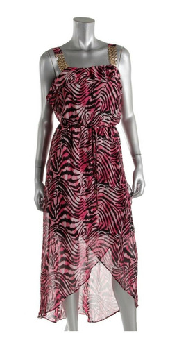 Vestido Estampado Animal Print Gasa M Envío Gts Serenity