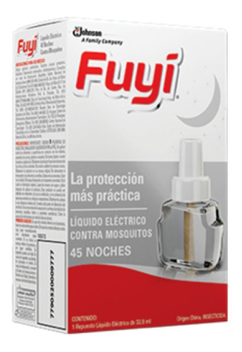 Insecticida Mosquitos 45 Noches Repuesto Enchufe Fuyi