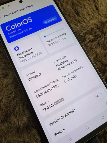 Oppo Reno 12f 5g 256gb 12gb Ram - Naranja. Libre. Naranja Claro (Usado)