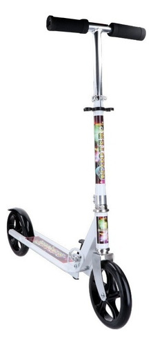 Monopatín Scooter Urbano Plegable Adultos Niños Ruedas 20cm Color Blanco