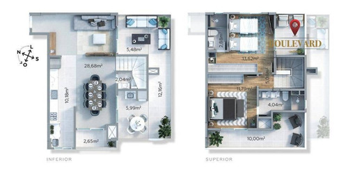 Imagem 6 de 10 de Cobertura No West Side, Com 2 Dormitórios À Venda Por R$ 955.000 - Centro - Curitiba/pr - Co0046
