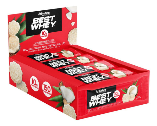 Best Whey Bar Display 12x32g Atlhetica - Promoção Caixa