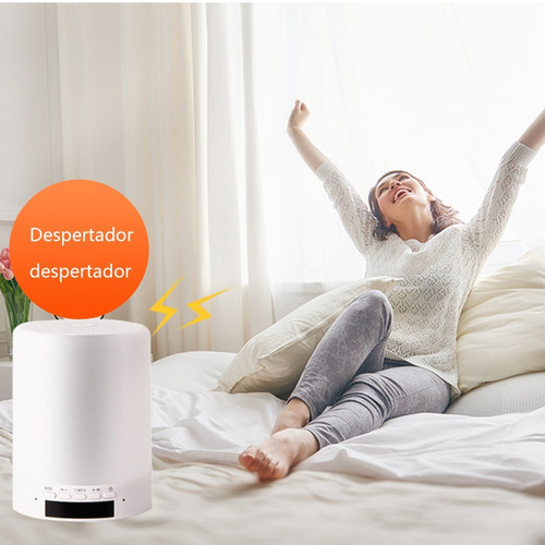 Lámpara Led De Noche Con Altavoz Bluetooth Inalámbrico Reloj
