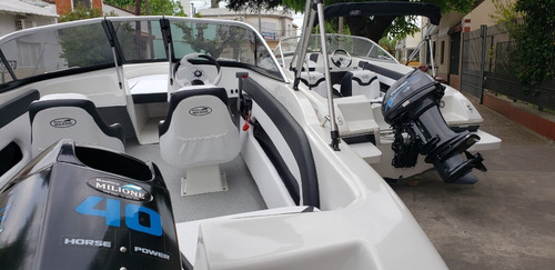 Imagen 7 de 15 de Lancha Open 3v Tango 470 Power Tec 40 Hp Nautica Milione 2