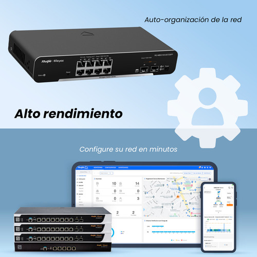 Ruijie Switch Administrable Poe Capa 2 Rg-nbs3100-8gt2sfp-p