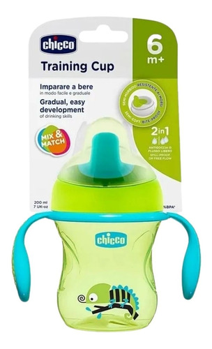 Copo Chicco Training Cup Camaleão Copo Transição 6 M+