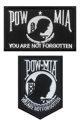 2 Piezas Pow Mia No Se Te Olvidan Apliques Insignia Emb...