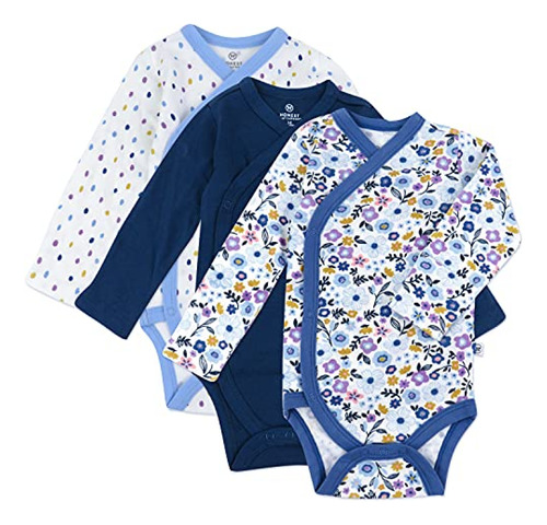 Bodys Bebe Honestbaby Conjunto De 3 Bodis De Kimono Y Camise