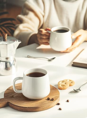 Tazas De Café De Porcelana Teocera, Juego De 4 Tazas De 12 O