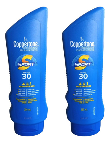 Kit De 2 Protectores Solar Coppertone Sport 4 En 1 Fps 30