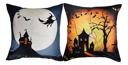 Slhets Fundas De Almohada De Estilo Tradicional De Halloween