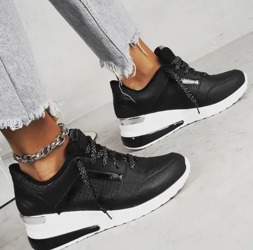 Zapatillas Moda Mujer Confort Plataforma Taco Chino China Env o