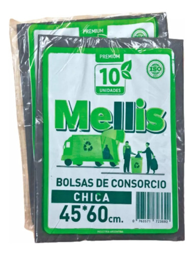 Bolsas De Residuos 45x60cm Mellis 1 Paq X 10 Unidades