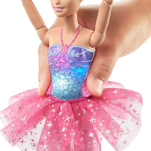 Barbie Bailarina Luces Brillantes Tu Tu Rosa Hlc25