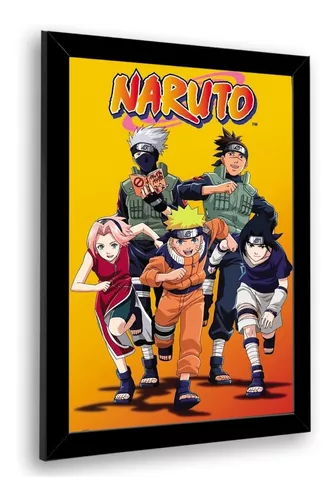 Naruto Shippuden - Photo Team 7 Poster Emoldurado, Quadro em